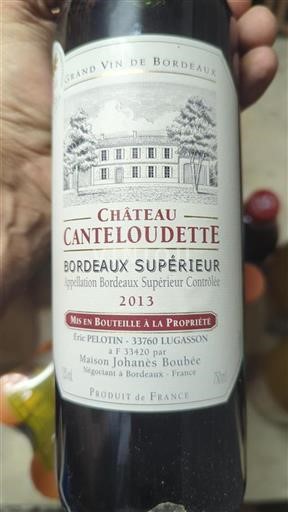 Bordeaux Bordeaux Supérieur Château Canteloudette 2013