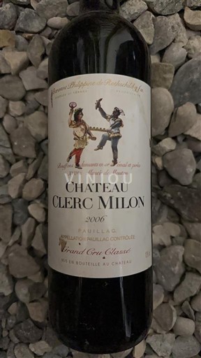 Bordeaux Pauillac Grand Cru Classé Château Clerc Milon 2006