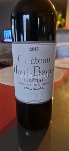 Bordeaux Pauillac Grand Cru Château Haut-Bages Libéral 2015