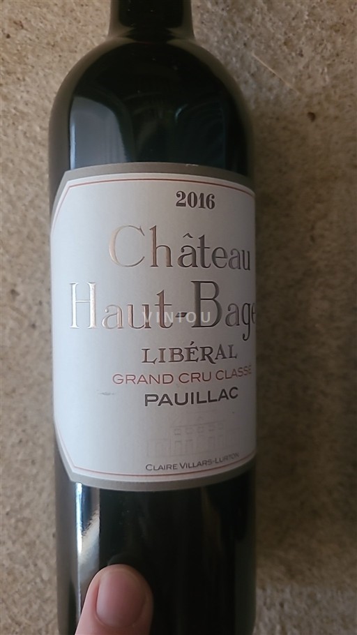 Bordeaux Pauillac Grand Cru Château Haut-Bages Libéral 2016