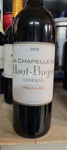 Vin Rouge sec La Chapelle de Haut-Bages Libéral Haut-Bages Libéral 2018 France Bordeaux Pauillac AOC