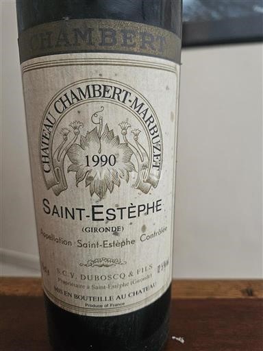 Bordeaux Saint-Estèphe Château Chambert-Marbuzet 1990