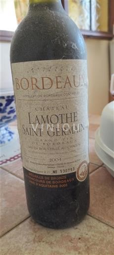 Bordeaux Château Lamothe Saint Germain 2004