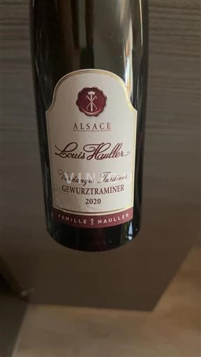 Alsace Vendanges Tardives Louis Hauller Vendanges Tardives Gewurztraminer 2020