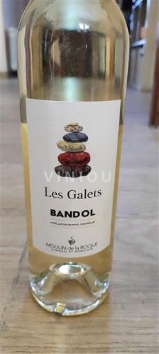 Vin Blanc sec Les Galets Moulin de la Roque 2023 France Provence Bandol AOC