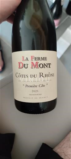 Rhône-dalen Côtes-du-Rhône La Ferme du Mont Première Côte 2021