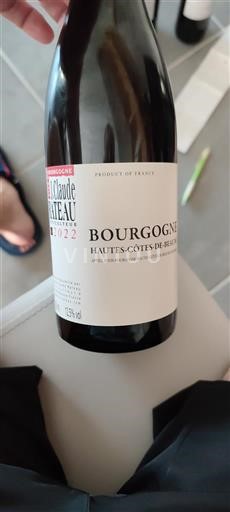 Vin Rouge sec Jean-Claude Rateau 2022 France Bourgogne Hautes Côtes de beaune AOC
