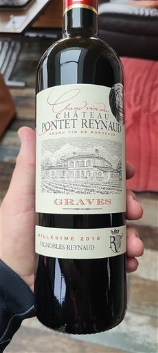 Bordeaux Graves Château Pontet Reynaud 2018