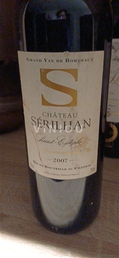 Burdeos Saint-Estèphe Cru Bourgeois Château Sérilhan 2007