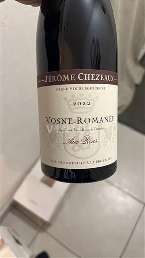Borgoña Vosne-romanée Jérôme Chezeaux Aux Réas 2022