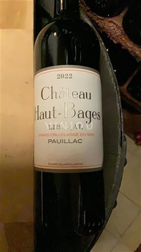 Bordeaux Pauillac Grand Cru Château Haut-Bages Libéral 2022