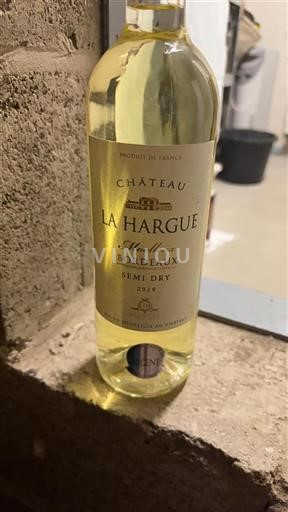 Bordeaux Château La Hargue Moelleux Semi Dry 2019