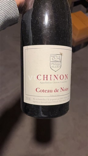 Vallée de la Loire Chinon Philippe Alliet Coteau de Noiré 2018