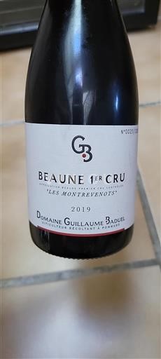 Borgoña No especificado Premier Cru Domaine Guillaume Baduel Les Montrevenots 2019