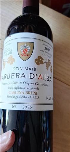Piedmont Wines Barbera d'Alba Cascina Bruni Otin-Maté 2015
