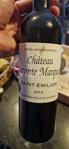 Bordeaux Saint-Émilion Château Leconte Marquis 2013