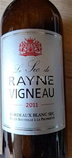 Bordeaux Rayne Vigneau Le Sec de 2011
