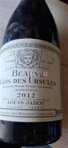Bourgogne Beaune Premier Cru Louis Jadot Clos des Ursules 2012