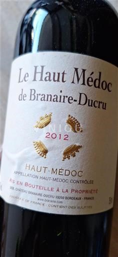 Bordeaux Haut-Médoc Branaire-Ducru Le Haut Médoc 2012