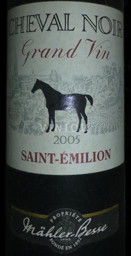 Bordeaux Saint-Émilion Cheval Noir 2005