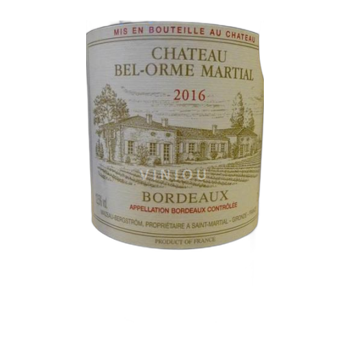 Bordeaux Château Bel-Orme Martial Cuvée spéciale spéciale 2016