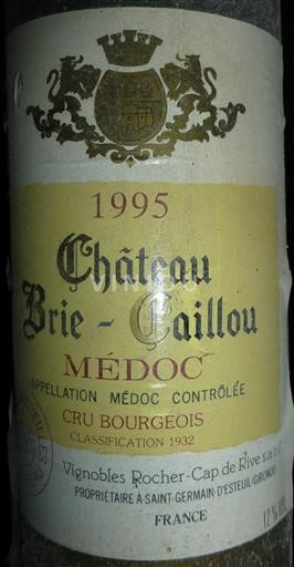 Burdeos Médoc Château Brie Caillou 1995