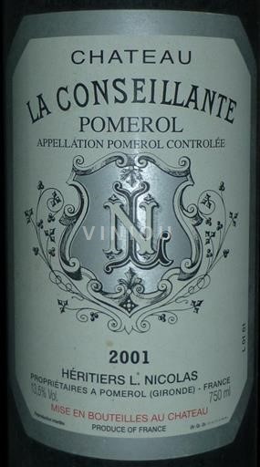 Bordeaux Pomerol Château La Conseillante 2001