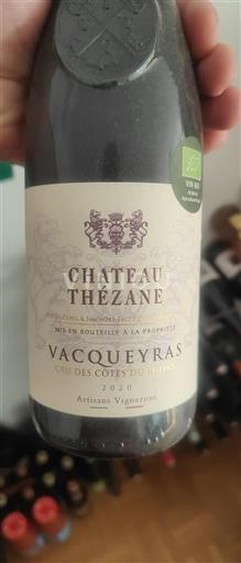Rhônen laakso Vacqueyras Château Thézane 2020