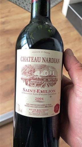 Vin Rouge sec Château Nardian 2004 Frankrike Bordeaux Saint-Émilion AOC