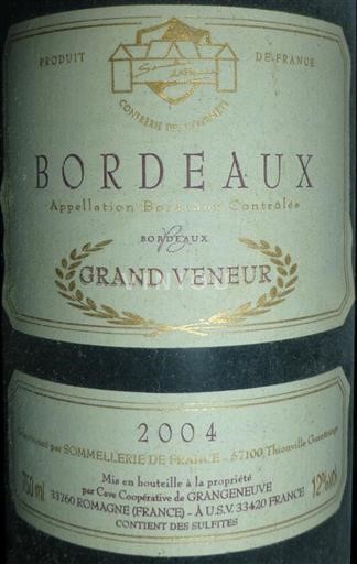 Bordeaux Entre-deux-mers Grand Veneur 2004