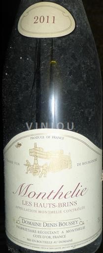 Bourgogne Monthélie Monthélie Les Hauts-brins 2011