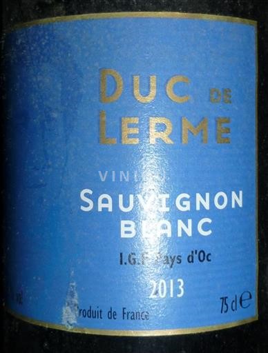 Languedoc Ikke specificeret Duc de Lerme Sauvignon Sauvignon 2013