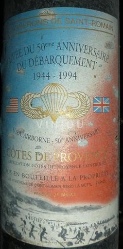Provence Côtes de Provence Côte De Provence Cuvée du 50ème anniversaire du débarquementD du 50ème anniversaire du débarquementD 1994