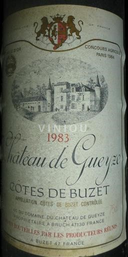 South West Buzet Château Gueyze 1983