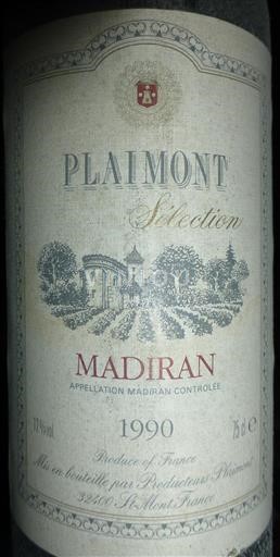 Sudoeste Madiran Plaimont Sélection 1990