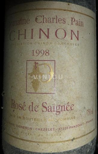 Vale do Loire Chinon Domaine Chinon Charles Pain Rosé de Saignée Rosé de Saignée 1988