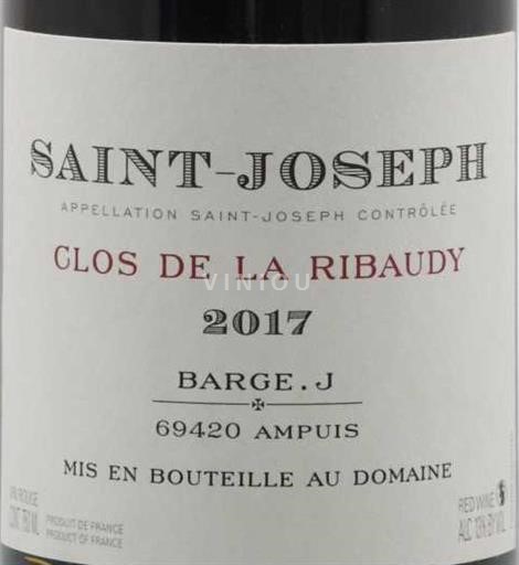 Rhône-dalen Saint-Joseph Saint-Joseph Clos de la Ribaudy Clos de la Ribaudy 2017