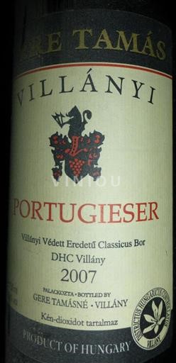 Villány Niet gespecificeerd Villanyi Portugieser 2007