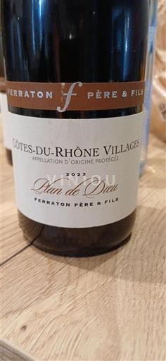 Rhônen laakso Côtes-du-rhône-villages Ferraton Père & Fils Plan de Dieu 2022