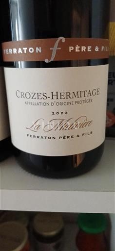 Vallée du Rhône Crozes-hermitage Ferraton Père & Fils La Matinière 2023