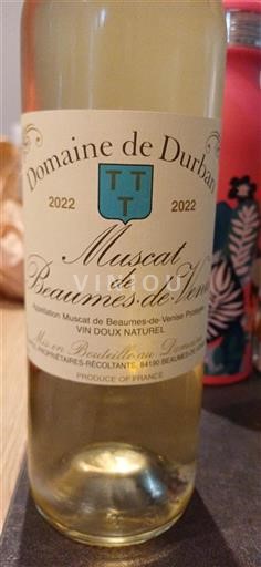 Valle del Rodano Moscato di Beaumes-de-Venise Domaine Durban 2022