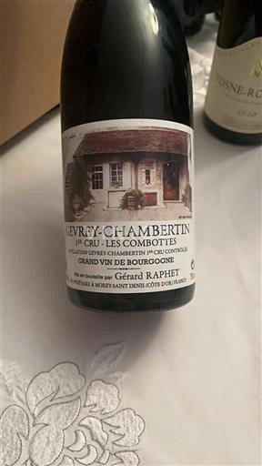 Borgoña Gevrey-Chambertin Premier Cru Gérard Raphet Les Combottes 2011