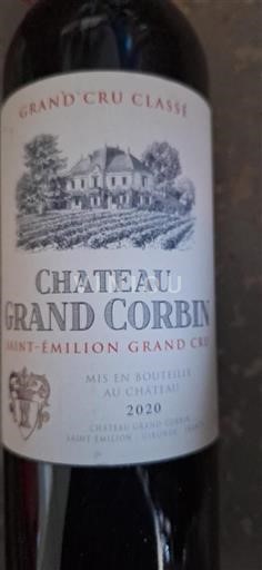Bordeaux Saint-Émilion Grand Cru Château Grand Corbin 2020