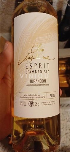 Sud-Ovest Jurançon Clos Laplume Esprit d'Ambroisie 2023
