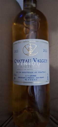 Bordeaux Sauternes Château Valguy 2022