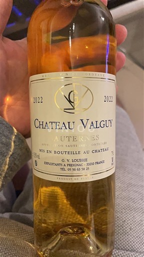 Bordeaux Sauternes Château Valguy 2022