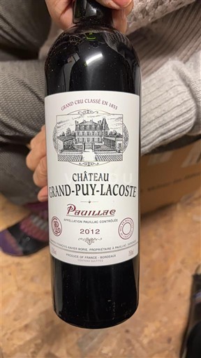 Bordéus Pauillac Grand Cru Château Grand-Puy-Lacoste 2012