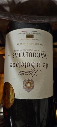 Rhônen laakso Vacqueyras Domaine La Solitude 2016