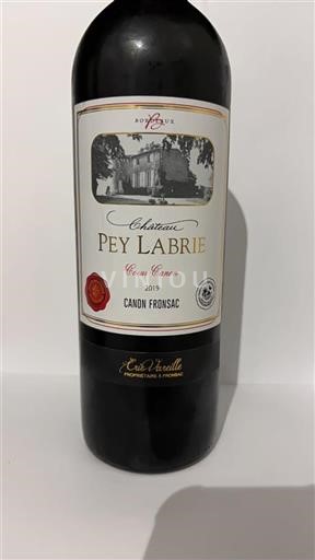 Bordeaux Canon-Fronsac Château Pey Labrie Coeur Canon 2019