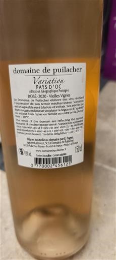 Languedoc og Roussillon Pays d'Oc Domaine Puilacher Variation 2020